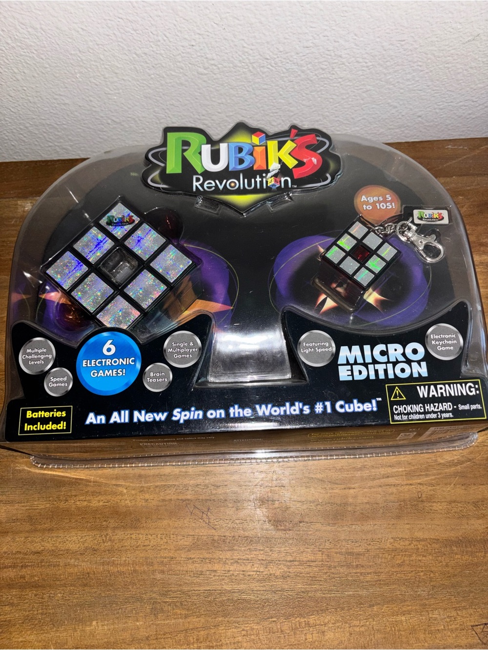 Rubik's Revolution Electronic Game with Micro Edition Keychain Game - NEW - Picture 2 of 3